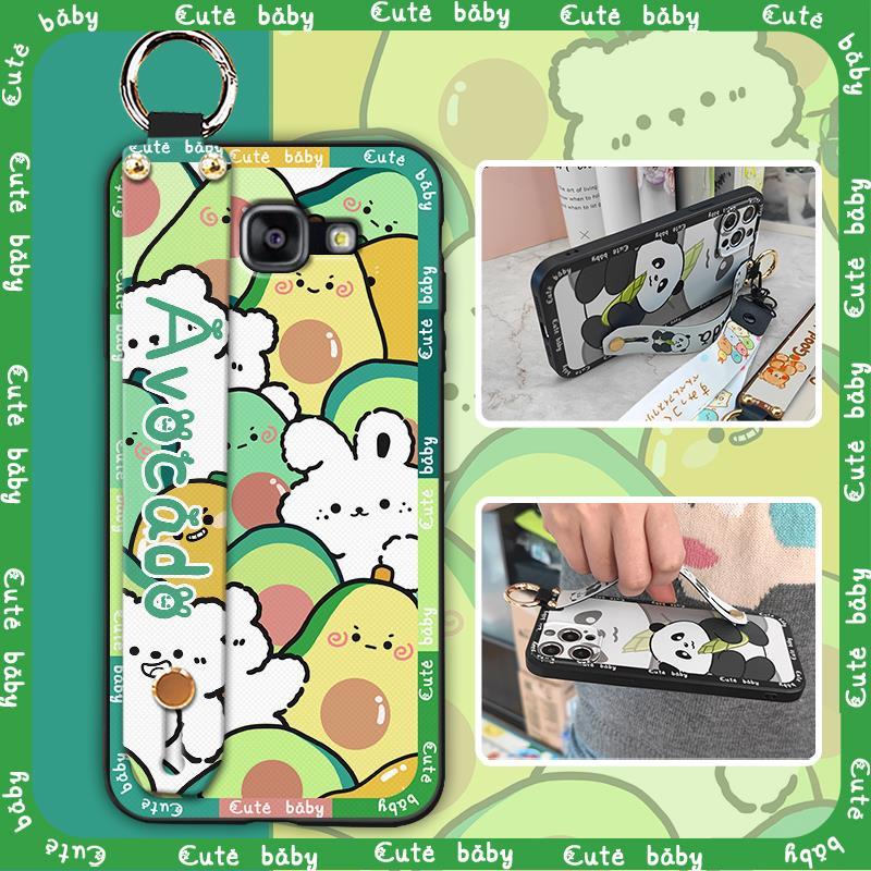 Shockproof Durable Phone Case For Samsung Galaxy A510/A5 2016/SM-A510F Wrist Strap Anti-dust Anti-knock Soft Case Ring