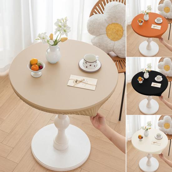 Rundt formsydd duk Elastisk bordtrekk Vanntett Tørkbar Duk for Innendørs Utendørs Piknik Kjøkken Spising 24"-47"