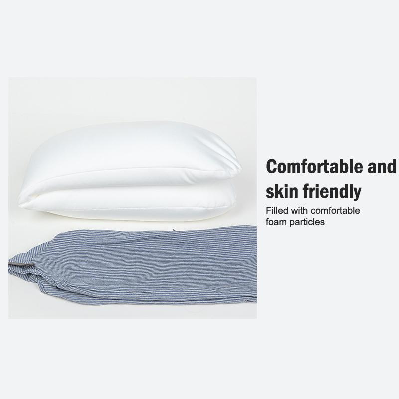 Neck Pillow Neck Support Breathable Stuffable U-Shaped Pillow With Hidden Zipper Adjustable Drawstring Neck Pillow For Travel