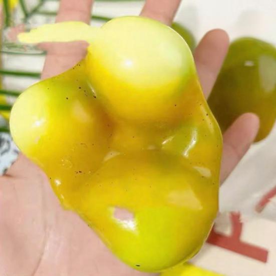 1/2/3/4/5Pcs Simulation Mango Stress Relief Toy Color Changing Strawberry Squeeze Toy Slow Rising Stretchy Decompression Fruit Shape Sensory Fidget