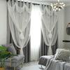 Tenda a Pizzo Stella Principessa Traforata Tre Strati Oscurante Trasparente, Adatta per Camera da Letto e Cameretta Bambini, Antipolvere Blocca Luce