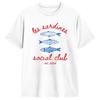Les Sardines Fisherman Aesthetic Coastal Sardine Fish T-Shirts Men  Funny Pure Cotton Tees O Neck Short Sleeve T Shirts