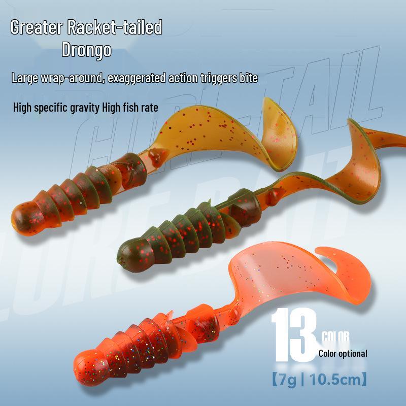 Big Wave Lockenschwanz Weichköder für Barsch und Mandarinfisch