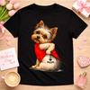 Tattooed Yorkie Shirt, Yorkshire Terrier I Love Mom Tee, Dog Lover Gift, Mother's Day