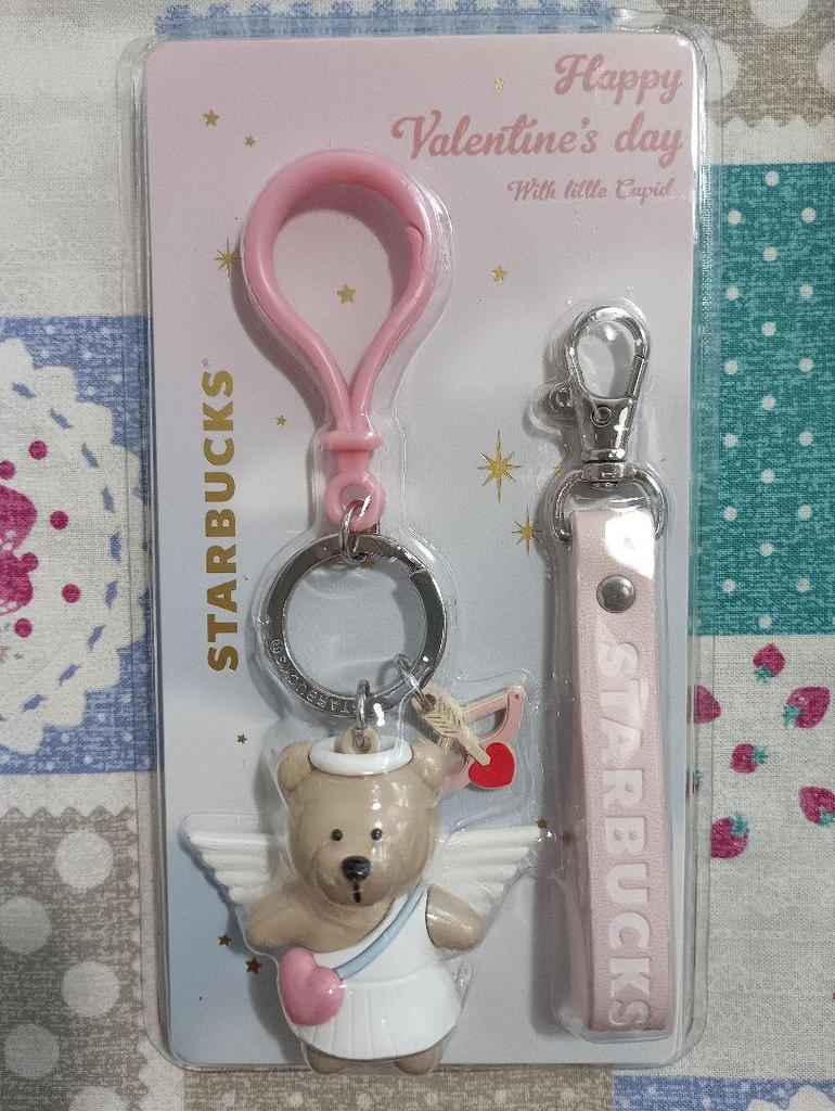 [USED] Korea Starbucks Bearista Keychain Key Ring