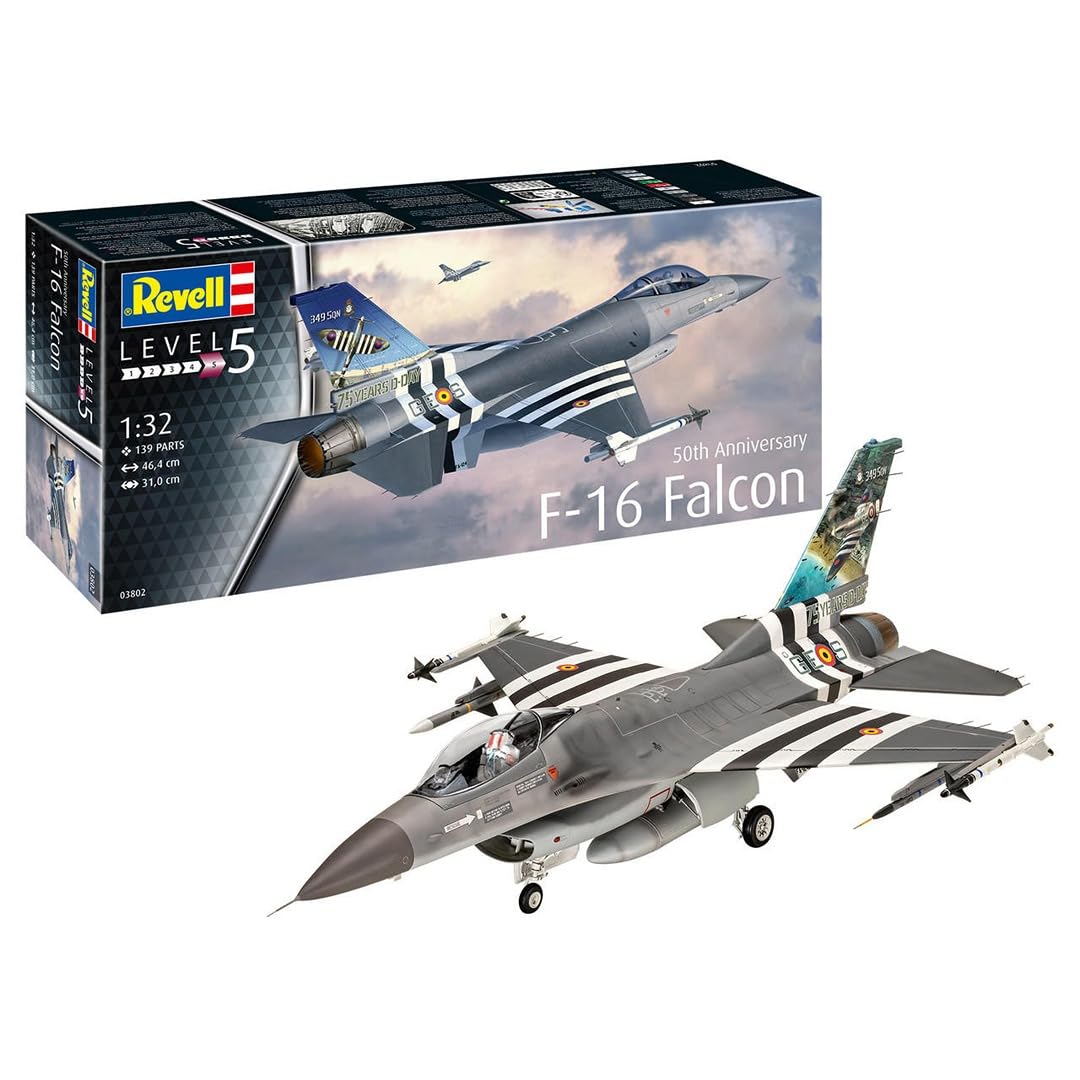 

Revell Model Airplane 50th Anniversary Falcon S - F-16 03802 132,
