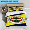 Fenerbahçe Crest Design 3PCS Bedding set,Ideal for 1pc Duvet Cover And 2pcs Pillowcases Perfect for Fan gift,Ideal for Bedroom, Dormitory