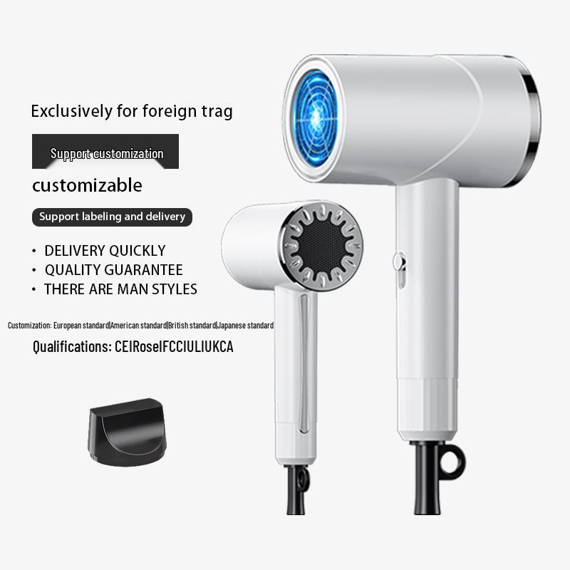 High-Speed Hair Dryer with Blue Light for Salon and Home Use