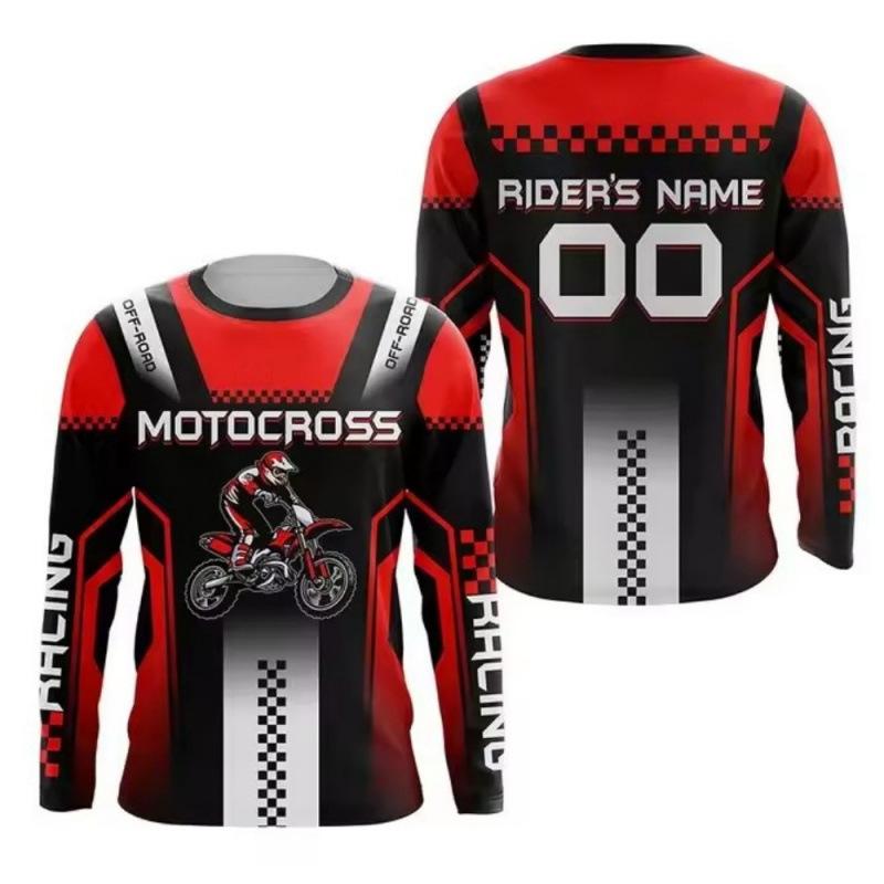 

Повседневные мужские футболки с длинным рукавом, напечатанные в 3D, костюм для езды на мотоцикле по бездорожью - мягкая полиэстеровая ткань средней эластичности, одежда для весны и осени 5XL