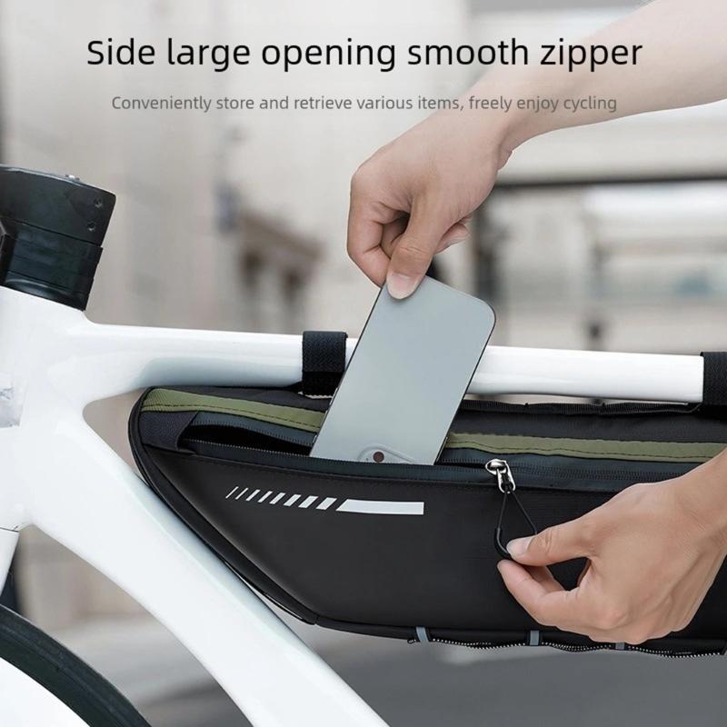 Rám kola Přední horní trubka Podrámová brašna Kapsičky na kola Trojúhelníkové kapsičky Praktická úložná brašna na kolo Cyklistická součástka