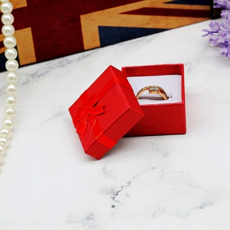 Pack of 30 Jewelry Gift Storage Boxes Small Cardboard Box with Lid and Bowknot for Rings Pendants Necklaces Earrings