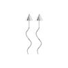 Trendy Korean Style Aircraft Wave Ear Line Earrings Minimalist And Sweet Fashion Accessories