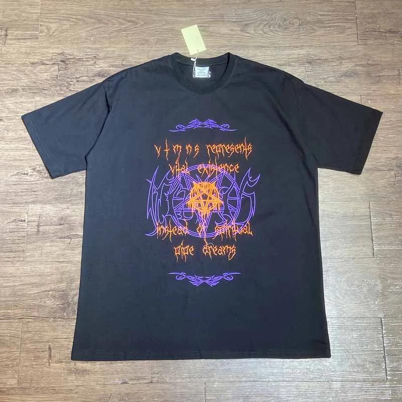 2025 Luxury Vt Logo Full Print Unisex T-shirt T-shirt Hip Hop Super Men Casual Cotton T-shirt Summer Fashion Short Sleeve