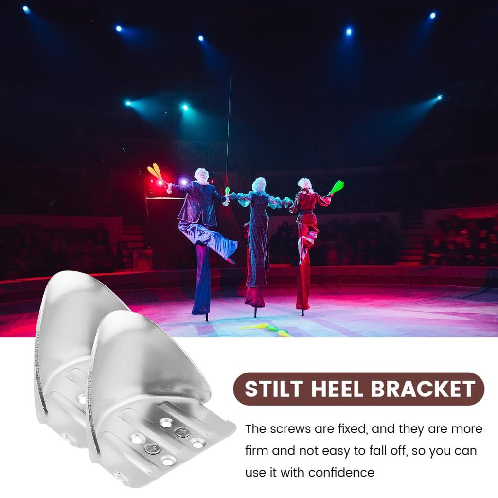 2 Pack Adjustable Metal Drywall Stilt Heel Bracket Replacement Kits for Safe High Wall Painting and Construction Work