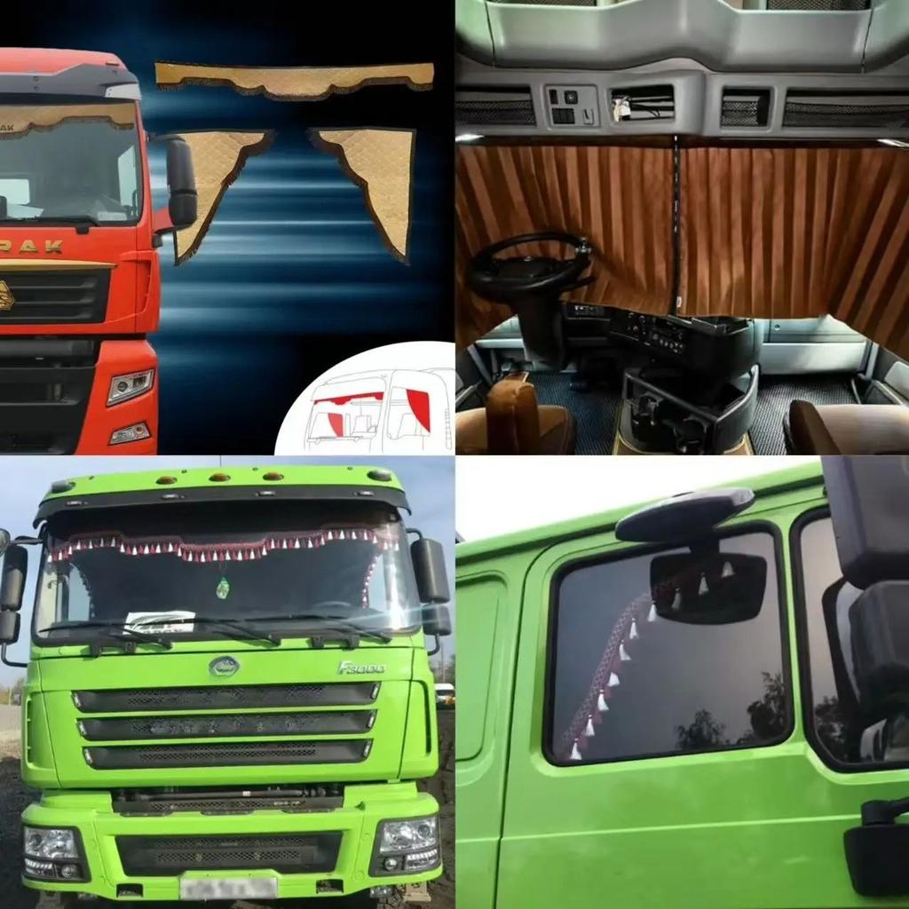 Truck Curtains,Front and Sleeper Window Sunshade,Universal Fit for VOLVO/RENAULT/SCANIA,Custom Logo