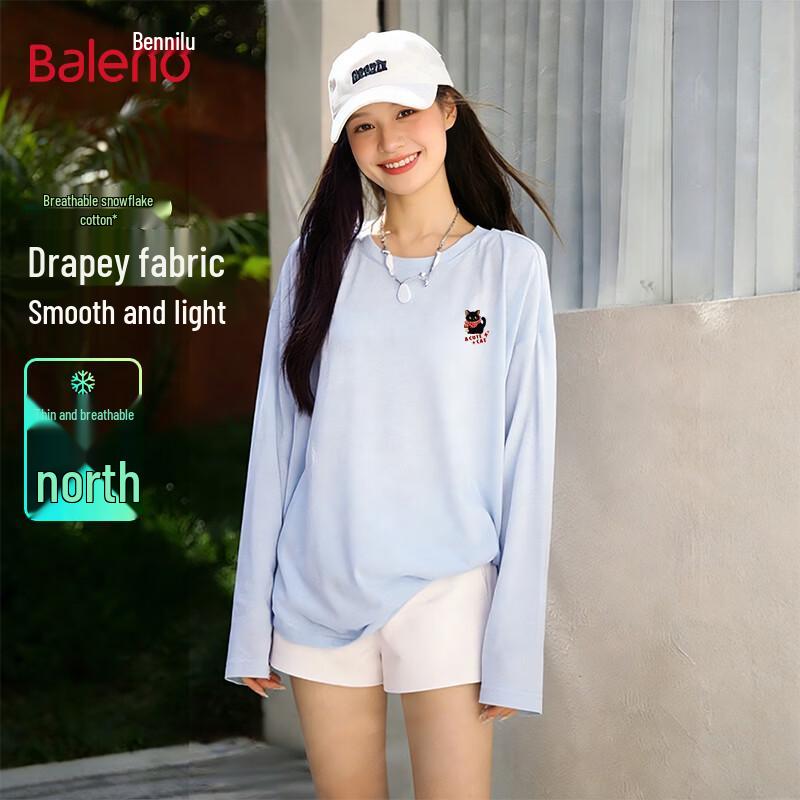 Baleno Women s Cooling Snowflake Cotton Long Sleeve T-Shirt M
