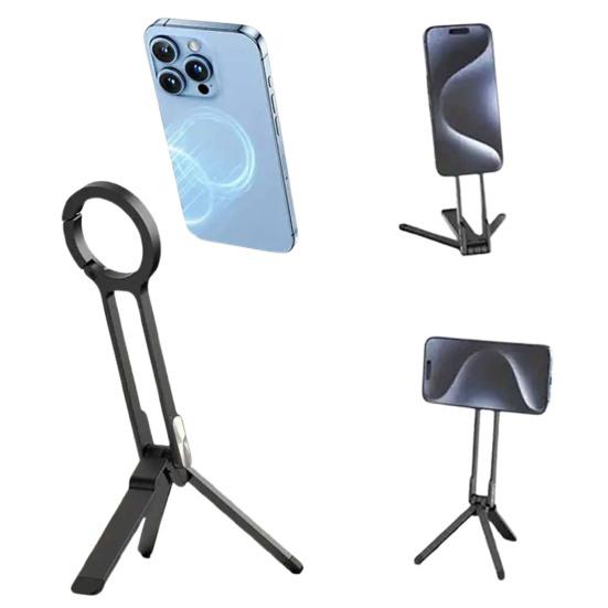 Magnetic Phone Tripod Foldable Phone Holder Portable Mini Tripod Versatile Travel-friendly Phone Mount for Indoor Outdoor