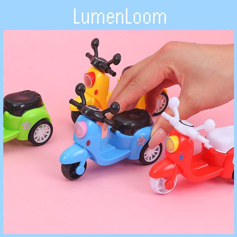 Simulation Mini Inertial Three Wheel Motorcycle Model Children Toy For Sensory And Cognitive Development