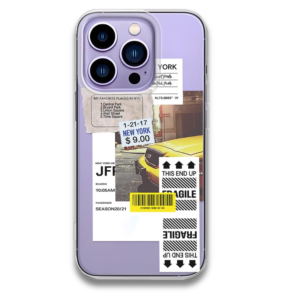 Personality tag For iPhone 16 15 14 11 12 13 Pro Max XS XR 8 7 Plus Transparent Case Cover 16E
