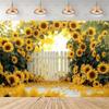 Sunflower Field Photography Backdrop, Autumn Harvest Party Decoration, Countryside Scene Background, Photography Supplies91