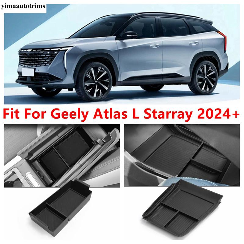 Car Center Console Armrest Storage Box Organizer Below Container Holder Tray Accessories Interior For Geely Atlas L Starray 2024
