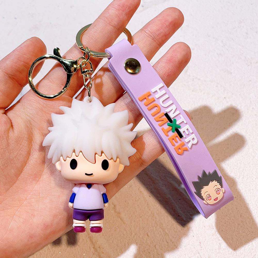 Anime Hunter x Hunter Keychain, Cosplay GON·FREECSS Doll Killua Figure Keyrings Car Bag Key Chain Accessories Wholesale