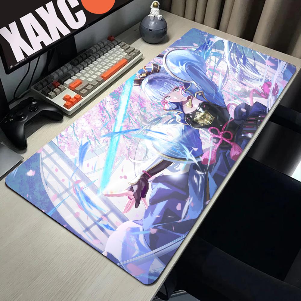 Kamisato Ayaka Mouse Pad Genshin Impact Mousepad Genshin Keyboard Pad Ayaka Padding Computer Pad PC Gaming Accessories Desk Mat