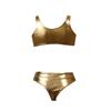 Women's Reflective Gold Silver Hot Stamping One-Piece Swimsuit