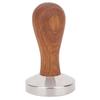 58mm Stainless Steel Coffee Tamper Wooden Handle Powder Pressing Tool Coffee Shop SuppliesThread Bottom