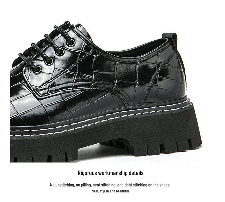 Herren Übergröße Leder Low-Tops 2024: Trendige Schuhe mit dicker Sohle und Höhenvergrößerung für Frühling & Herbst