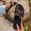 Sommer Damen Große Größe Atmungsaktives Netz Zehenabdeckung Flache Sohle Leichte Strand Sandalen Damen Hausschuhe Freizeitschuhe