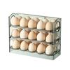 Organizador de Ovos de Três Camadas para Geladeira Caixa de Armazenamento de Ovos com Indicador de Data Suporte de Ovos Suporta 30 Ovos ou 18 Ovos para Geladeira
