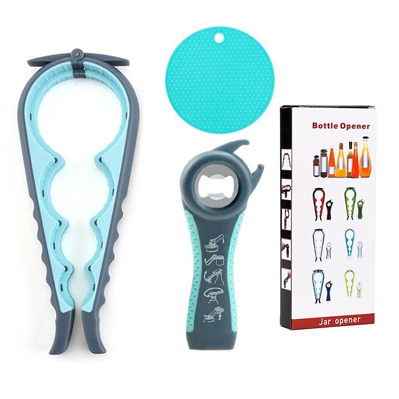 Multi-Tool Kitchen Set: Can Opener, 5-in-1 Beer Opener, 4-in-1 Bottle Opener, Twist-Off Lid Opener