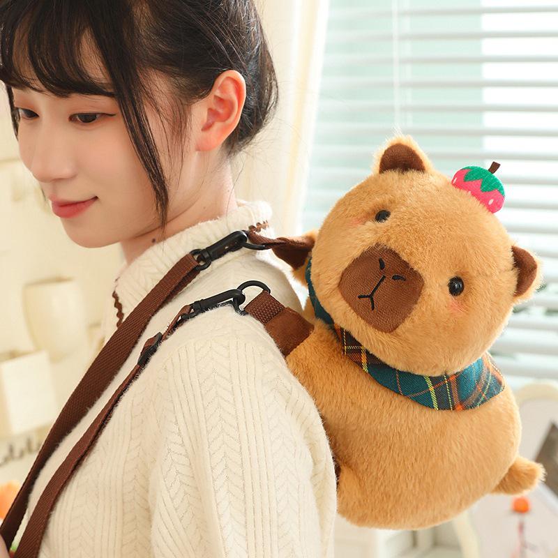 Capybara Plush Backpack for Kids - Cute Doll Toy