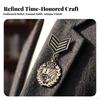 Brooch with Herringbone Symbol Heraldic Plaque Antique Bronze