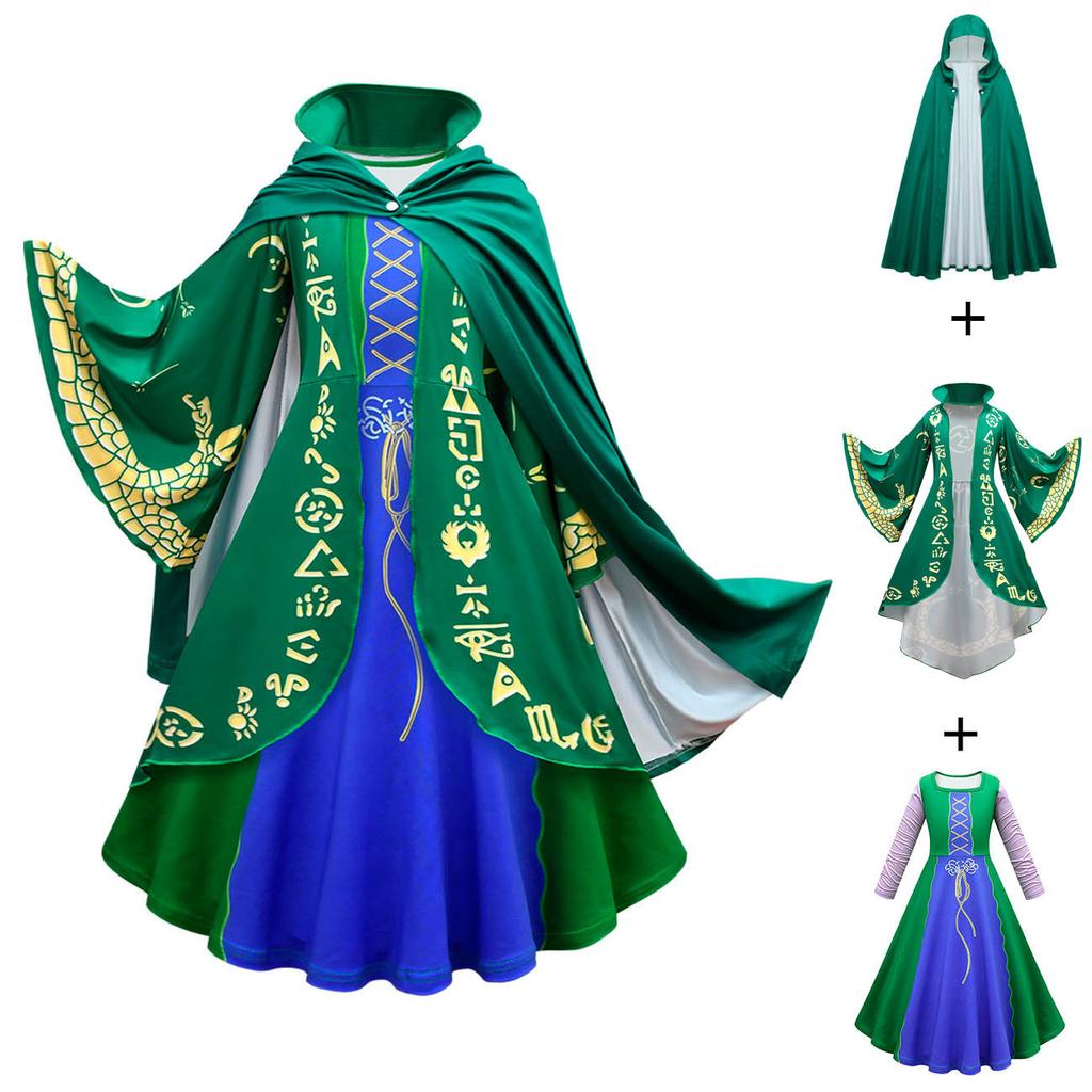 Girls Tulle Dress Wednesday Addams Cosplay Party Performance Long Witch Theme Gown