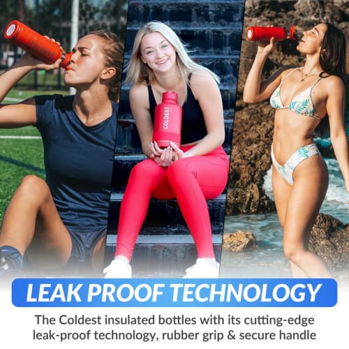 The Coldest Water Sports Bottle: Keeps Ice Melt for 36 Hours. Vacuum-insulated, 13-hour water bottle with a straw. Perfect for all seasons.