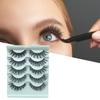 5 Pairs False Eyelashes Lightweight Natural Look Synthetic Fiber Women False Eyelashes for Makeup