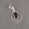 Gåva till henne Ametist Ädelsten 925 Sterling Silver Smycken Handgjord Hänge 1,60" PP-3-8