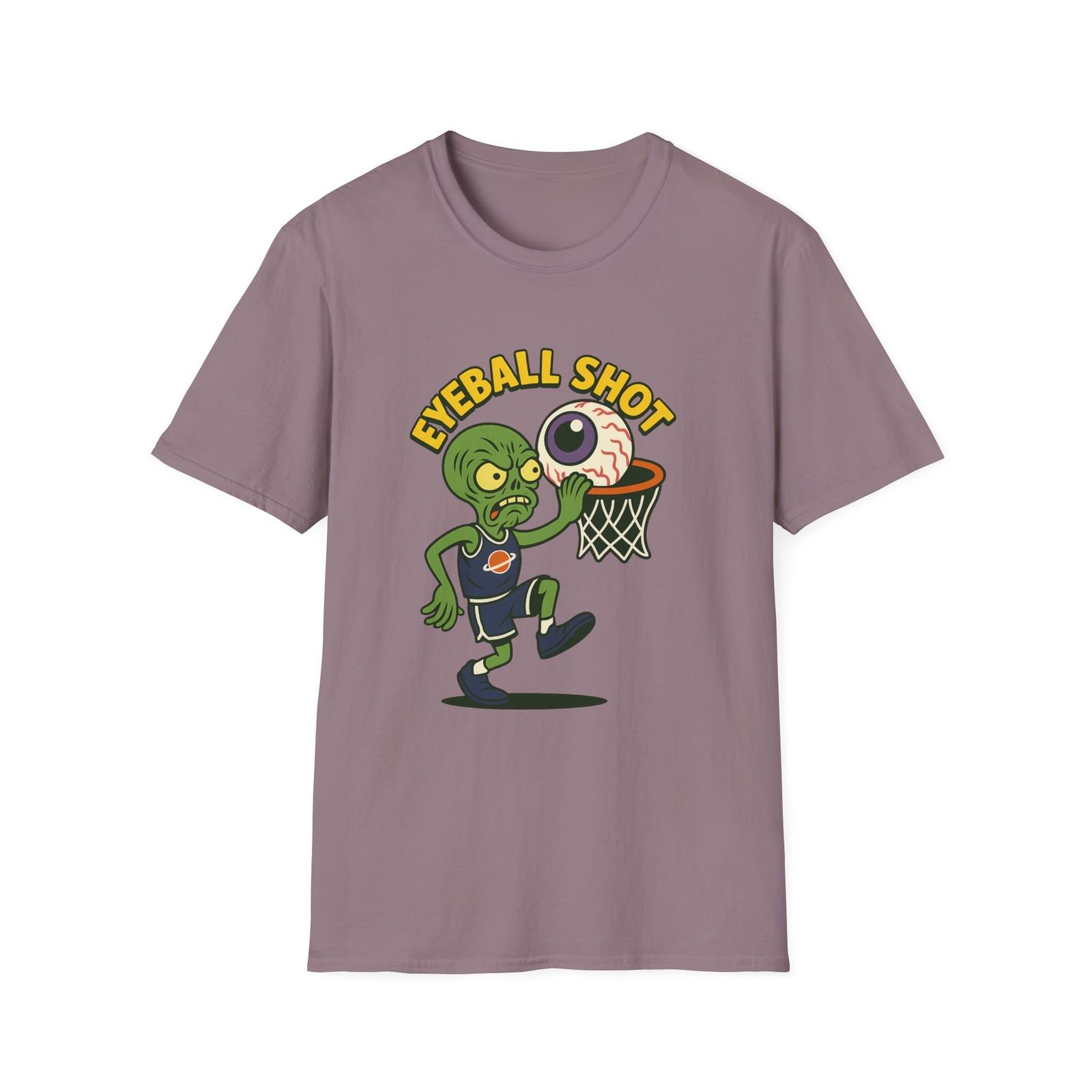 Unisex Softstyle T-Shirt Basketball Eyeball Shot Alien Dunk Uniform S