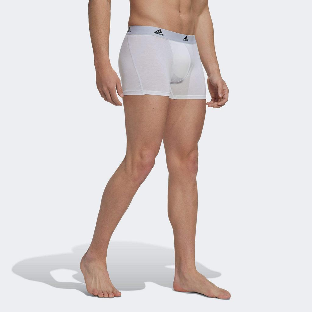 Adidas Active Flex Letter Logo Print Boxer Shorts 3-Pack Men Bottoms White GB0775