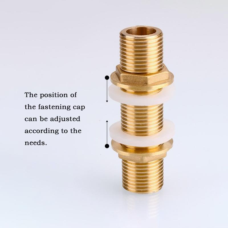 1~10pcs BSP 1/2" L:30~120mm Brass Full Hollow Threaded Tube Nipple DIY Lighting Accessories Lighting Base Connecting Accessories