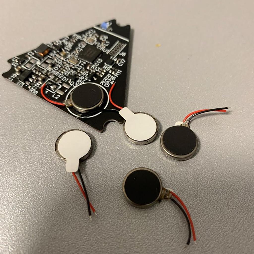 VAKTOK- 8pcs 10000RPM Mini Tiny Vibration Motor Wired mini Flat Pager Electronic Mobile Phone Coin Cell Splice Flat Coin Button-Type Vibrating Motor