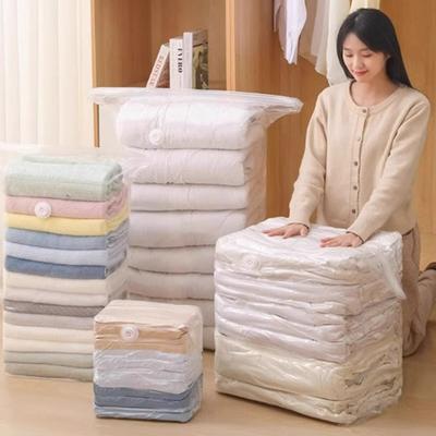 Vacuum Bags Large No Need Pump Plastic Storage Bags For Storing Clothes Blankets Compression Empty Bag Travel Accessories