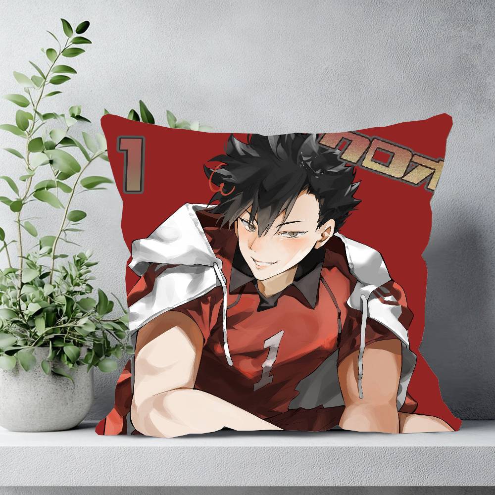 

Куроо Тетсуро Аниме Хайкю!!! Наволочка Чехол для диванной подушки Комната Домашнее украшение 12x12Inch