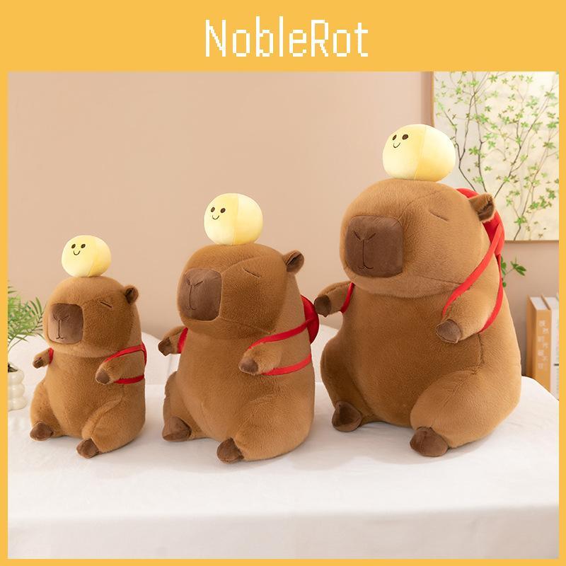 Capybara Table Tennis Backpack Plush Toy Cartoon Children Birthday Gift Doll