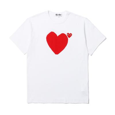 Camisetas CDG Play para Hombre Cuello Redondo Moderado AZ-T222-051-1
