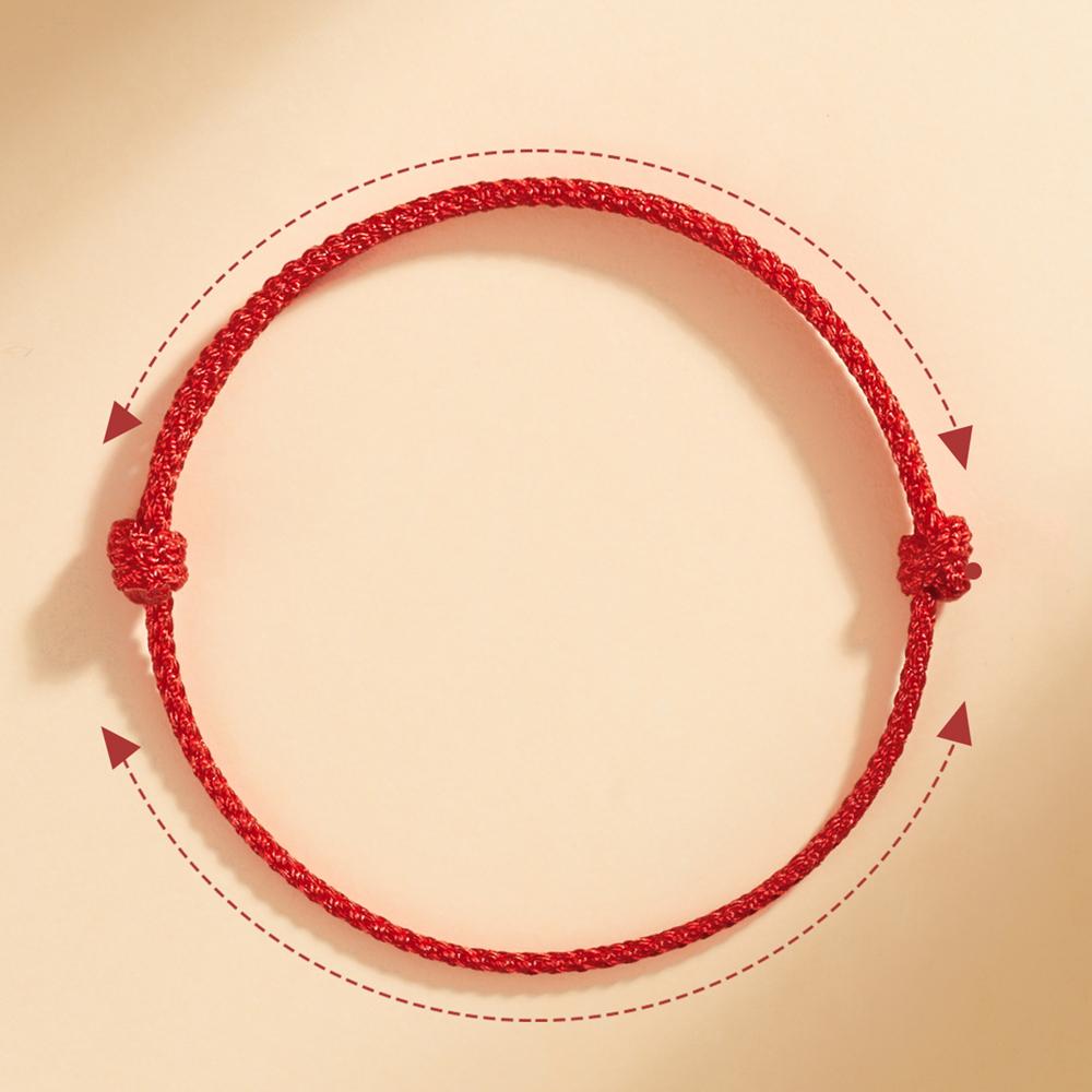 Simple Red String Bracelet for Women Men Adjustable Handmade Red Cord Bracelet for Protection and Good Luck Charm Jewelry