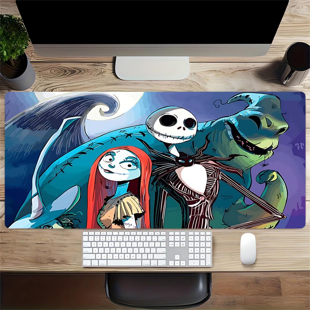 Nightmare Before Christmas Large Gaming Mouse Pad Nonslip Rubber Base Waterproof Desk Mat For Office Pc Laptop