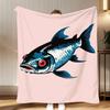 Abstract Art Japanese Vintage Koi Throw Soft Coral Fleece Blanket 310gsm Fluffy Warm Throw for Sofa Bed Couch Bedroom Decor